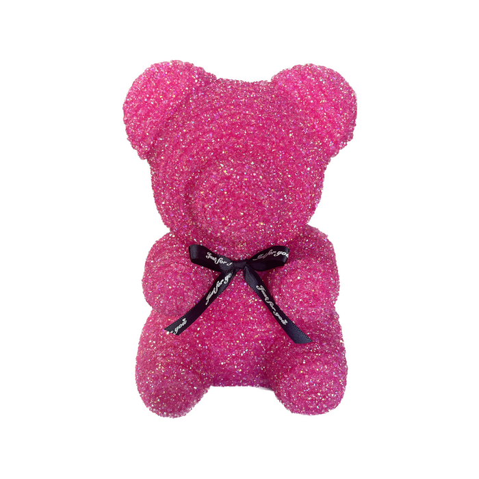 Hot Pink Crystal Foam Bear 25 cm