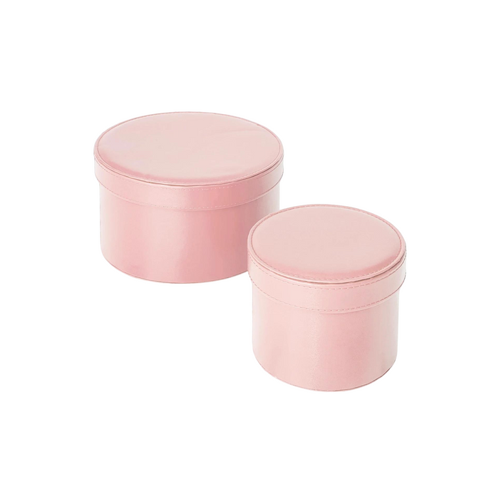 Small Round Leather Box (PINK)