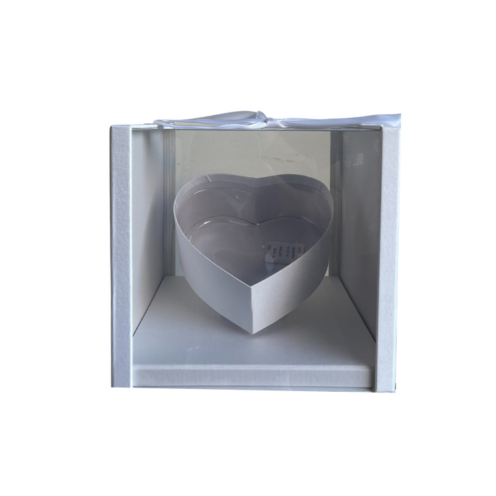 Square Tilted Heart Box (WHITE)