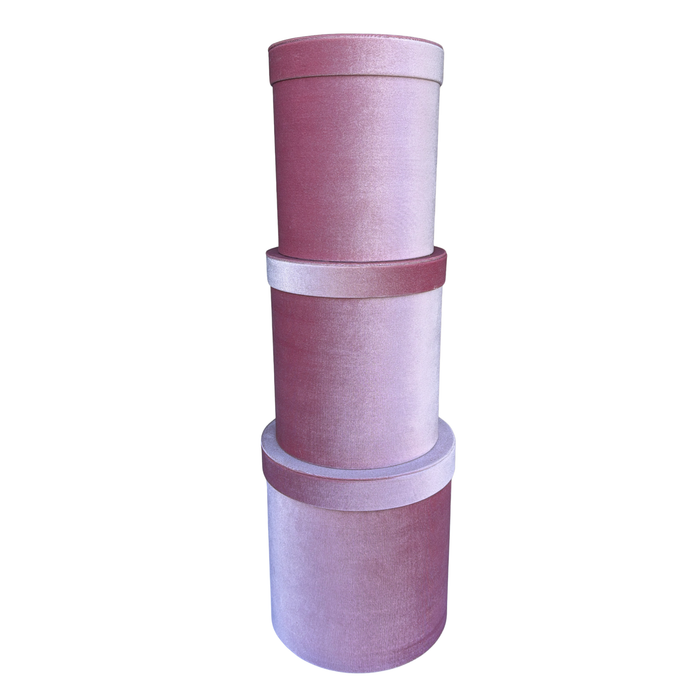 Velvet Floral Box - 3pc (LIGHT PINK)