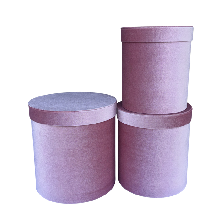 Velvet Floral Box - 3pc (LIGHT PINK)