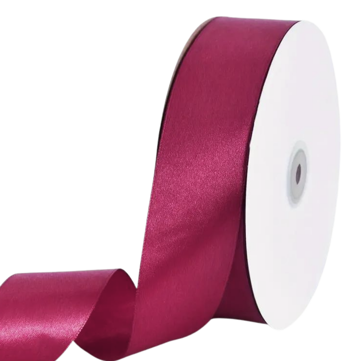 Wine Red Single Faced Satin Ribbon - 1.5