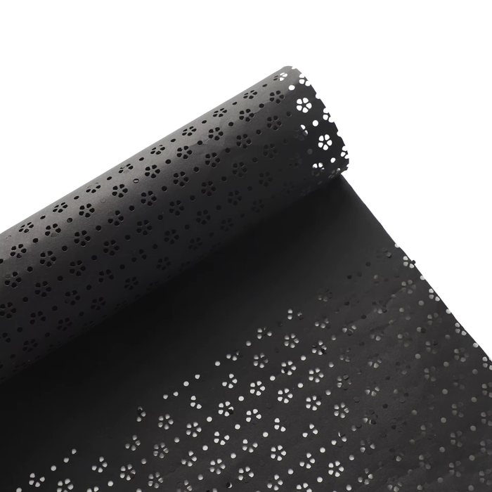 Flower Pattern Wrapping Paper (BLACK)