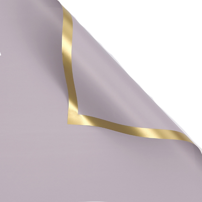 Gold Line Floral Wrapping Paper (LILAC)