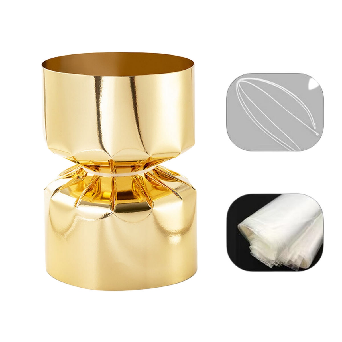 Kraft Flower Bouquet Holder (GOLD) — Plenty Flowers