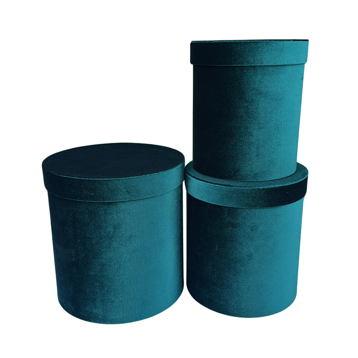 Velvet Floral Box - 3pc (GREEN)