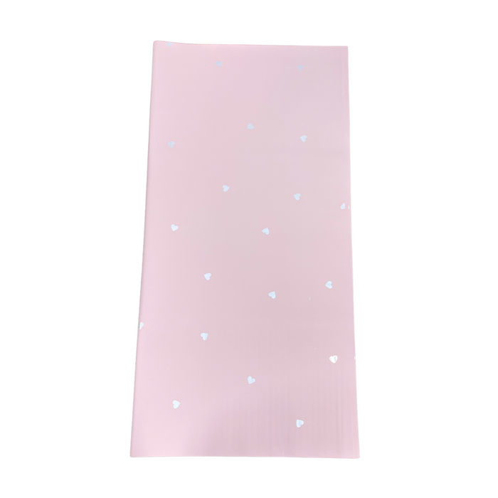 Mini Hearts Floral Wrapping Paper - Pink/White