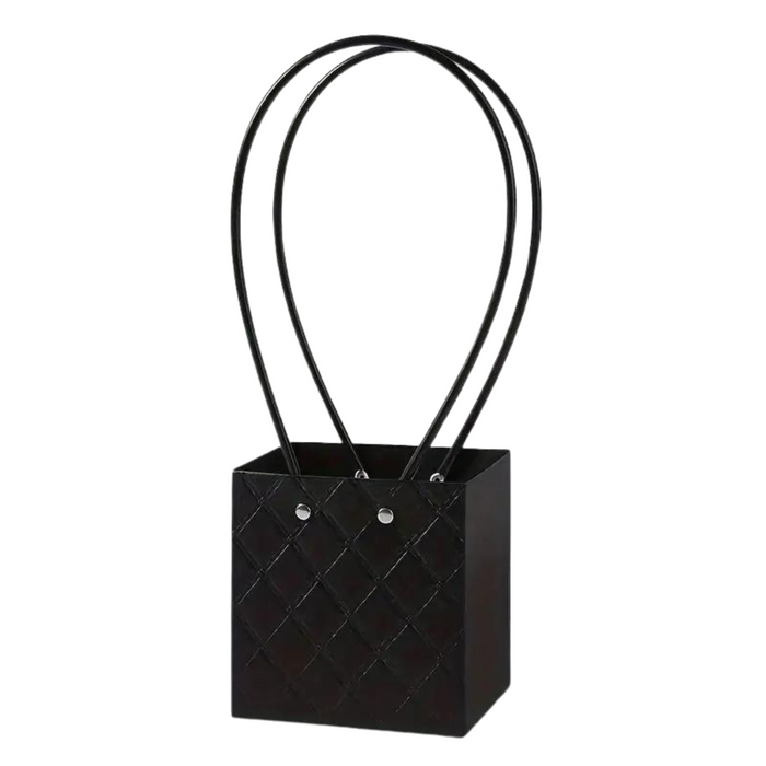 Small Square Flower Bag (BLACK)