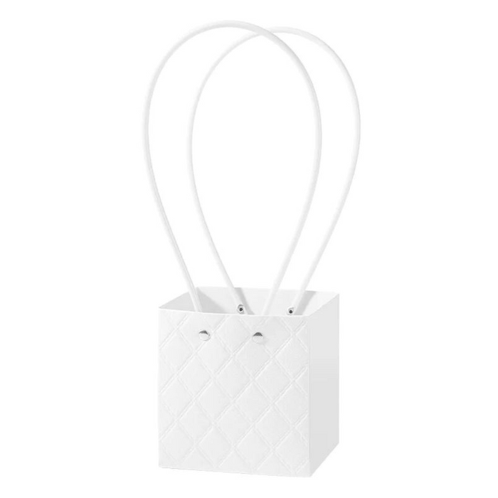 Small Square Flower Bag (WHITE)