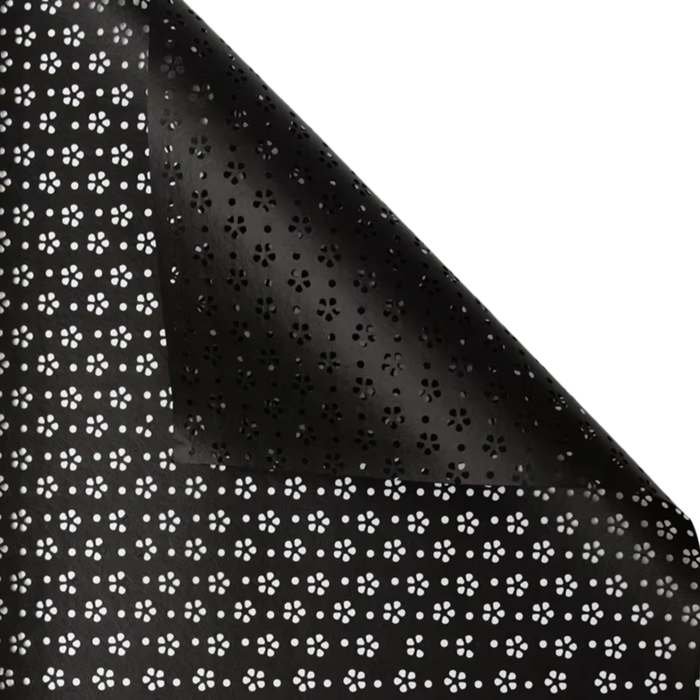 Flower Pattern Wrapping Paper (BLACK)