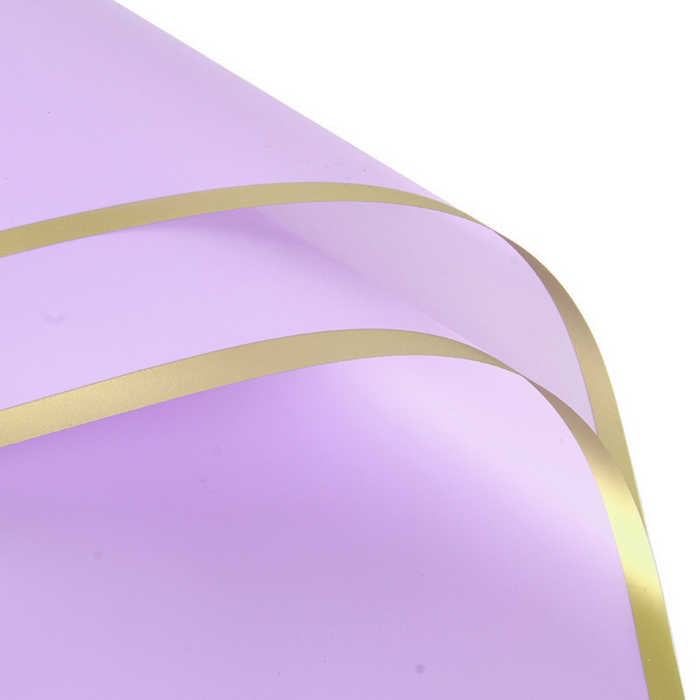 Gold Line Floral Wrapping Paper (LAVENDER)