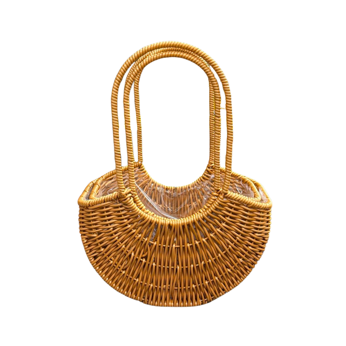 Basket Purse 9.25" - 2pc (DARK BROWN)