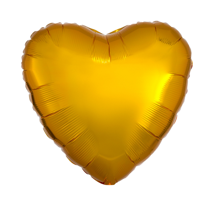 18" Heart Mylar Balloon 25 PC/BAG (GOLD)