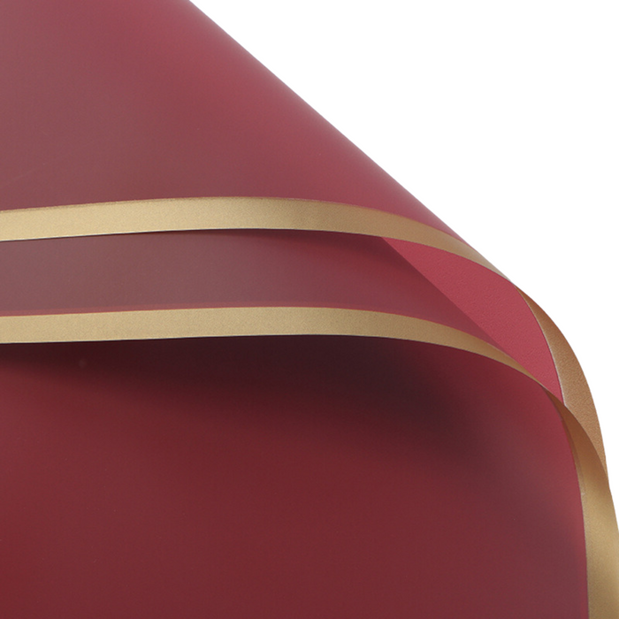 Gold Line Floral Wrapping Paper (BURGUNDY)