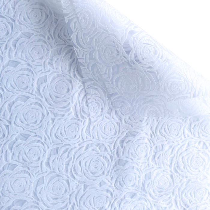 Woven Roses Floral Wrapping Paper (WHITE)