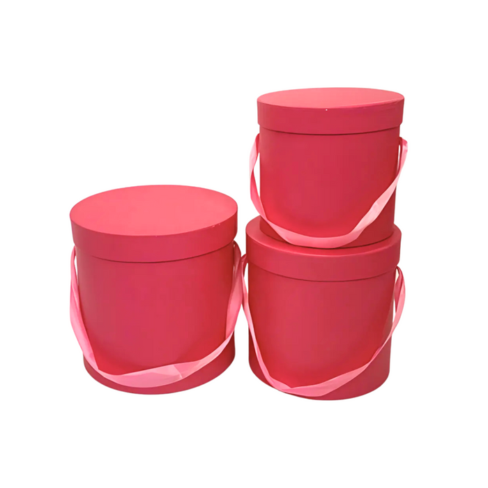 Small Round Floral Box (HOT PINK)