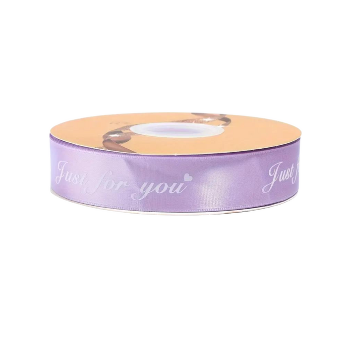 Just For You Lavender Single Faced Satin Ribbon - 1" x 40 Yards