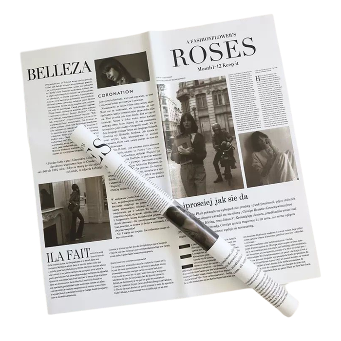Chic Newspaper Wrapping Paper (WHITE)