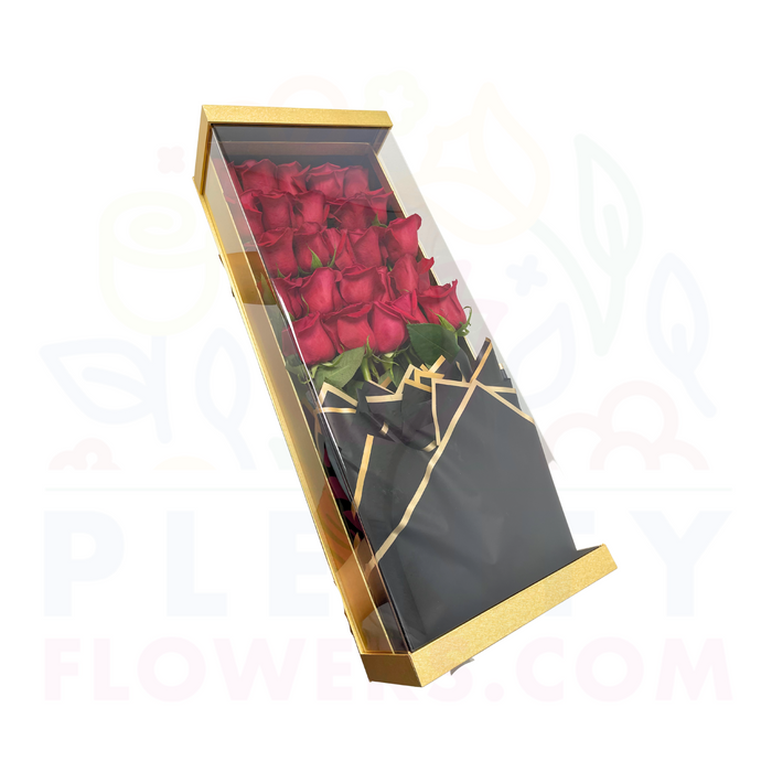 Luxury Display Flower Gift Box (GOLD)