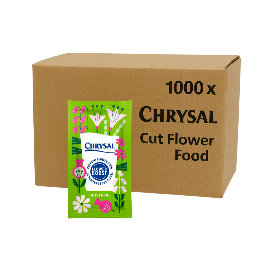 chrysal flower food for potted plants Chrysal Universal Flower Food 1QT Sachets (1000pcs) — Plenty Flowers