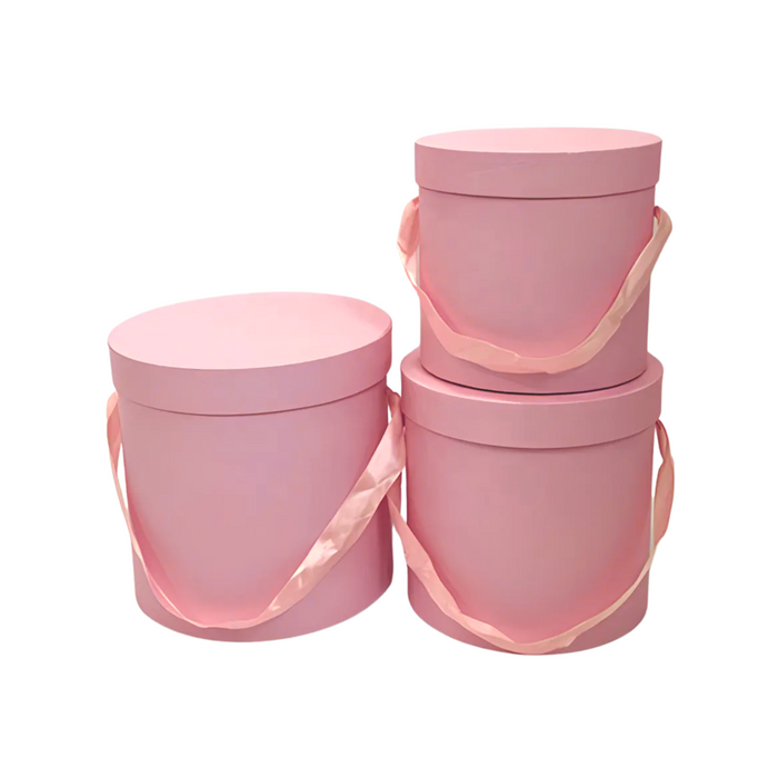 Small Round Floral Box (LIGHT PINK)