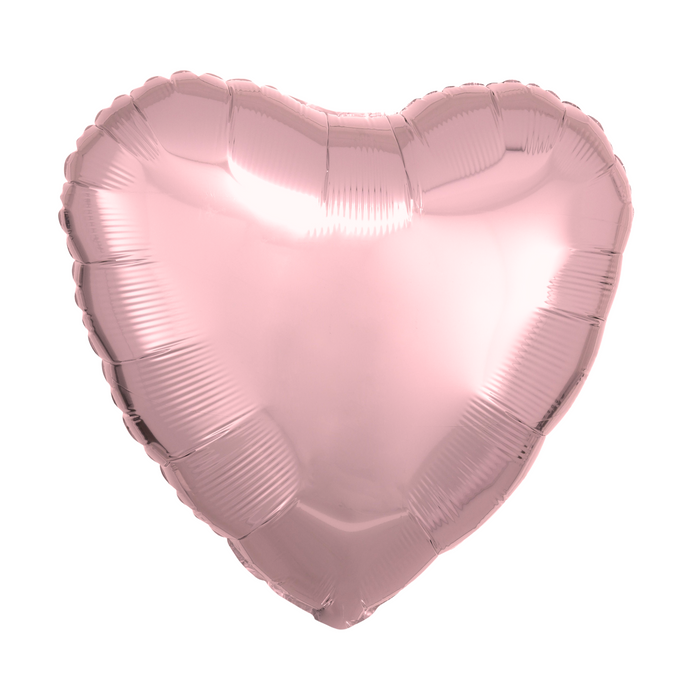 18" Heart Mylar Balloon 25 PC/BAG (ROSE GOLD)