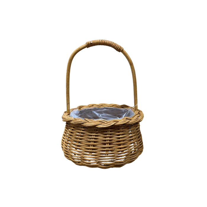 Braided Rattan Basket 4" (DARK BROWN)
