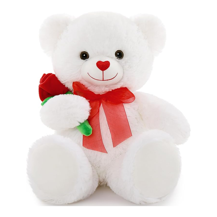 Plush Teddy VDAY 10" (WHITE)