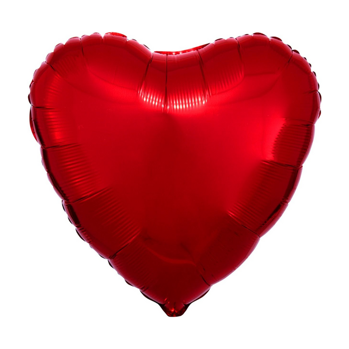 18" Heart Mylar Balloon 25 PC/BAG (RED)