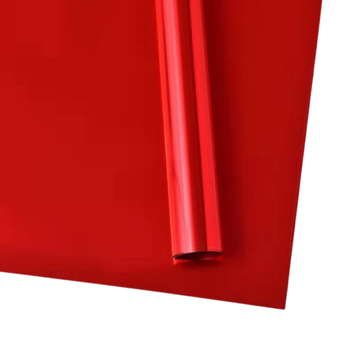 Metallic Floral Wrapping Paper (RED)