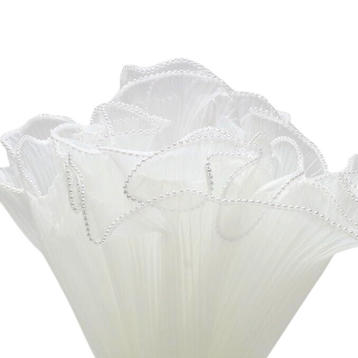 MESH + Pearl Flower Bouquet Wrap (WHITE)