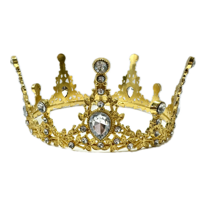 4.9" Gold Rhinestone Crown