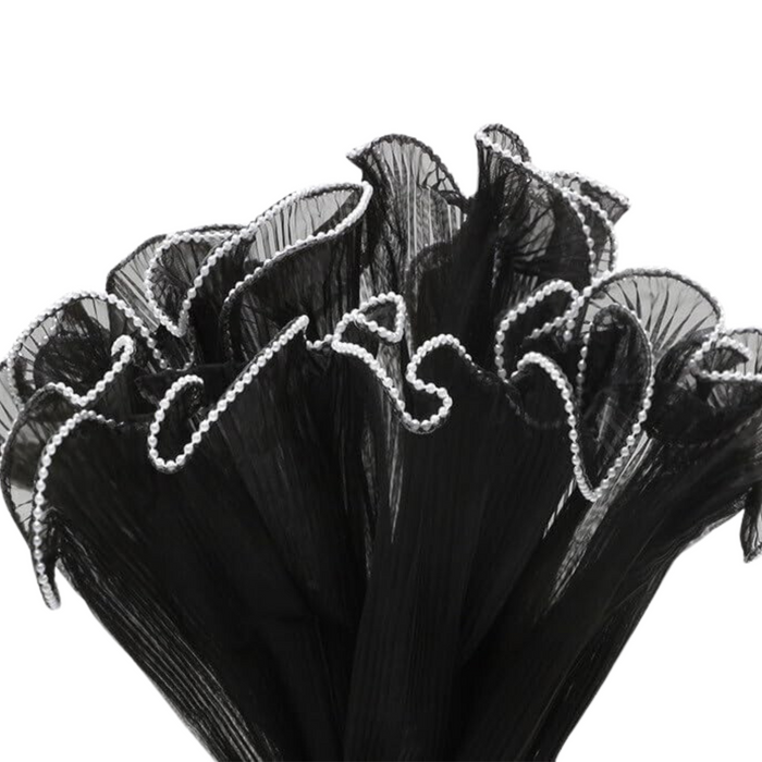 MESH + Pearl Flower Bouquet Wrap (BLACK)