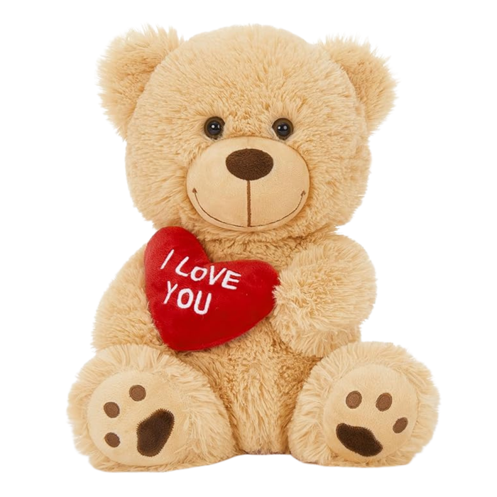 Plush Teddy VDAY ILY 10" (LIGHT BROWN)