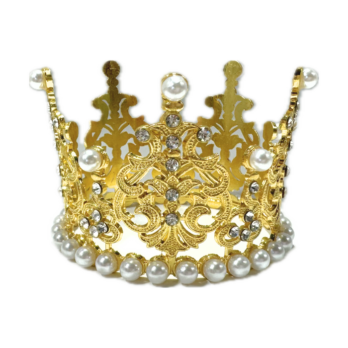 2.95" Gold Pearl Crown