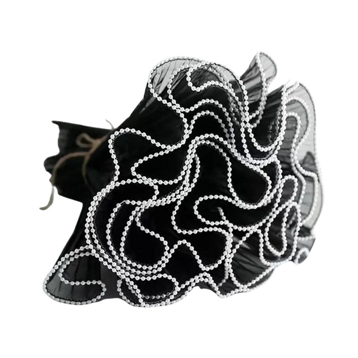 MESH + Pearl Flower Bouquet Wrap (BLACK)