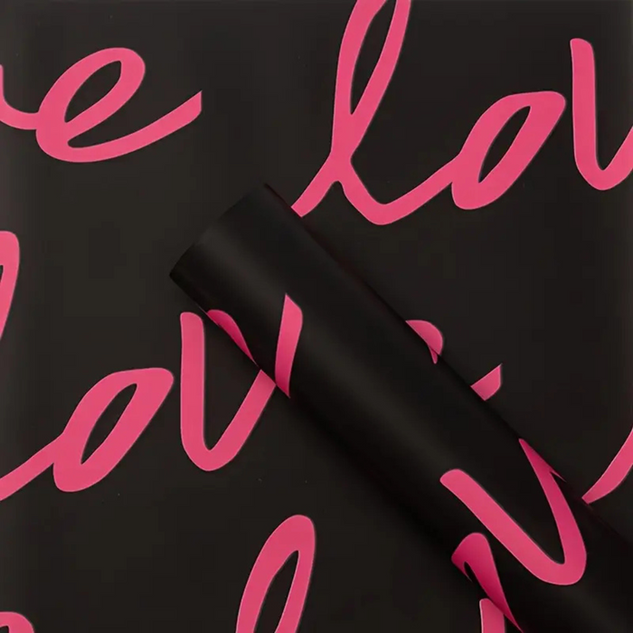 Printed LOVE Wrapping Paper (BLACK)