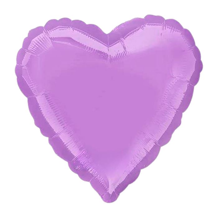 18" Heart Mylar Balloon 25 PC/BAG (LAVENDER)