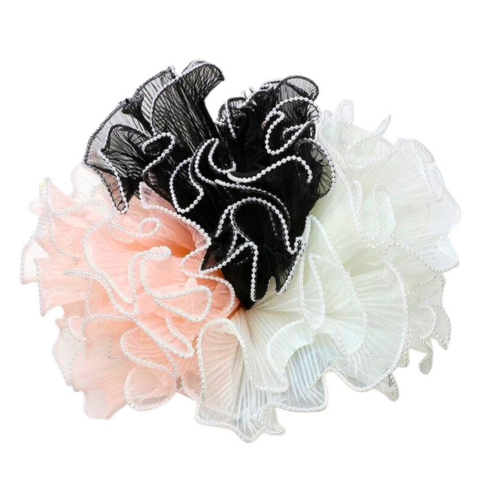 MESH + Pearl Flower Bouquet Wrap (WHITE)