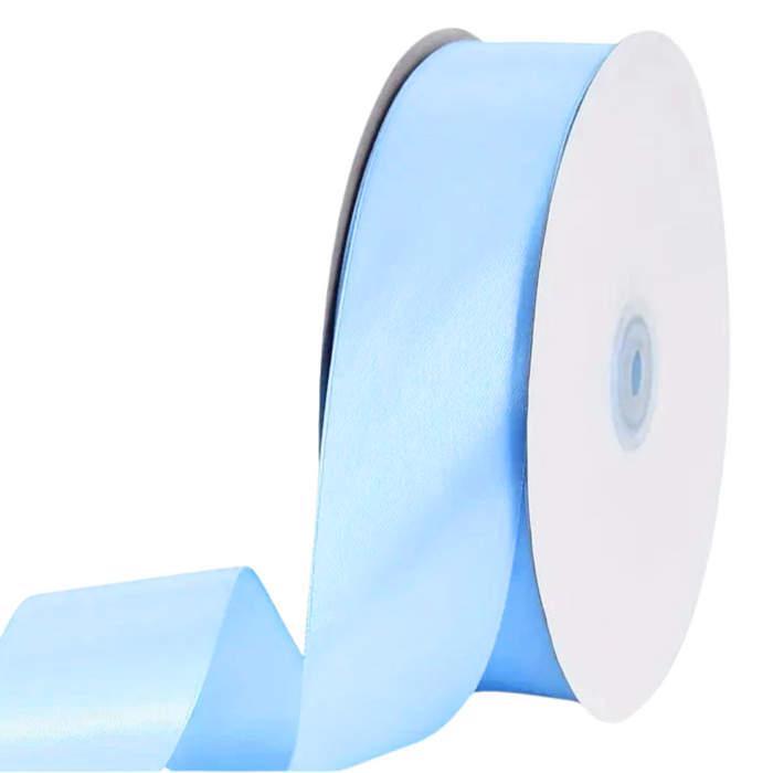 Light Blue Single Faced Satin Ribbon - 1.5" x 100 Yards