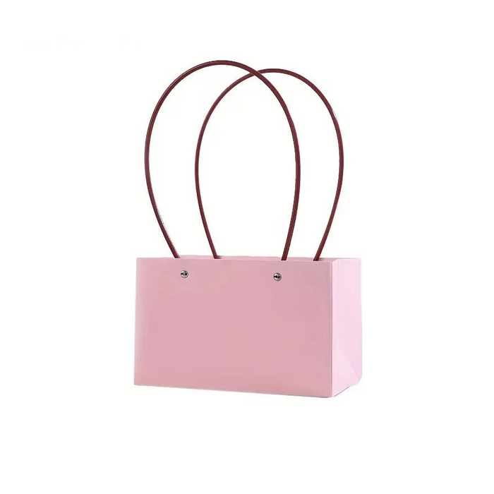 Rectangular Kraft Bouquet Bag (PINK)