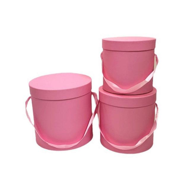 Small Round Floral Box (MEDIUM PINK)