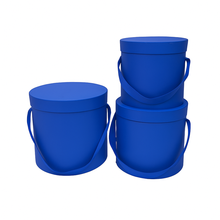 Small Round Floral Box (ROYAL BLUE)