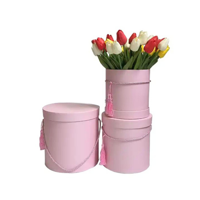 Round Tassle Floral Box (PINK)