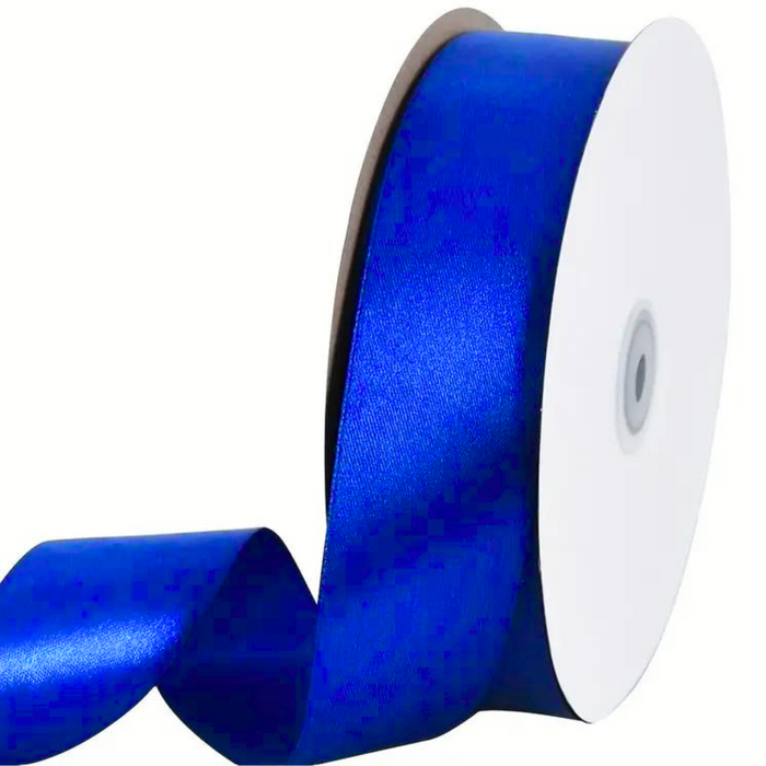 Royal Blue Single Faced Satin Ribbon - 1.5" x 100 Yards