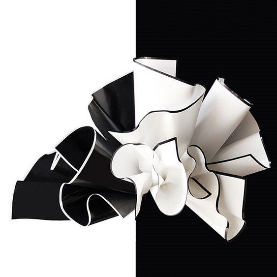 Black & White Floral Wrapping Paper (B/W)