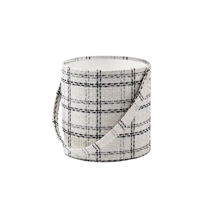 Designer Tweed Fabric Gift Box (WHITE)