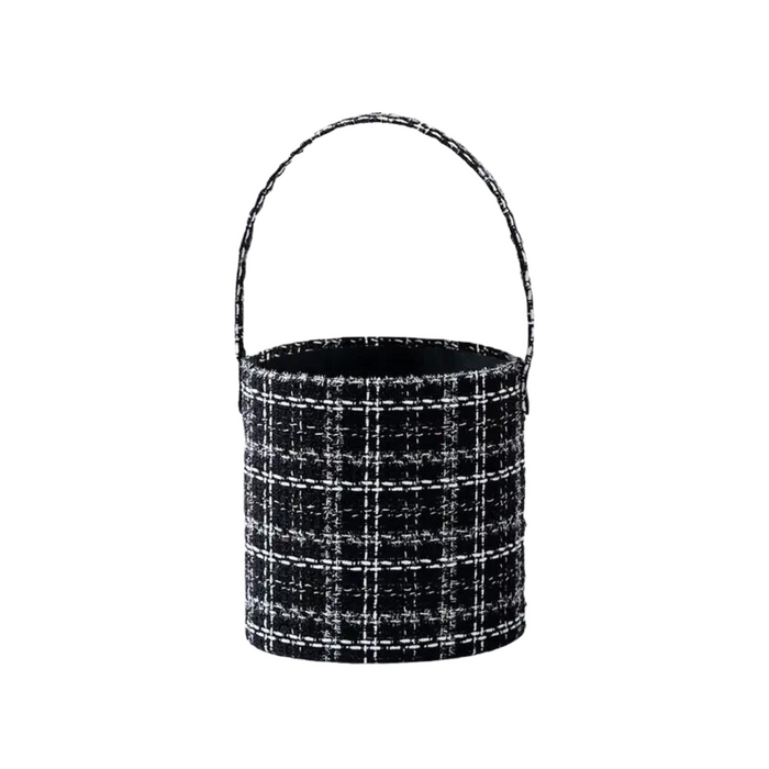 Designer Tweed Fabric Gift Box (BLACK)