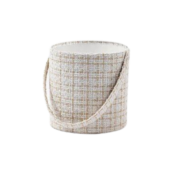 Designer Tweed Fabric Gift Box (OFF WHITE)