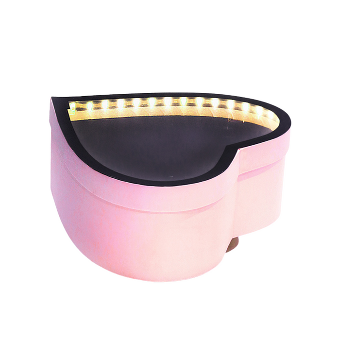 LED Lights Heart Floral Box  (PINK)